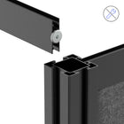 Luxor Modular Wall with Whiteboard - 70" W x 48" H - Segmented Black Frame, Frosted Acrylic, Cool Grey PET-Integrates with the Room Divider System for scalable layouts
