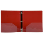 JAM Paper Plastic 1.5" 3-Ring Binder - Red-Quantity: Sold Individually | Made to be long lasting and resist tearing or bending, easy to clean.