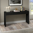 Hudson&Canal Lawrence 55"W Console Table - Black Grain-Finished in wood-look black grain