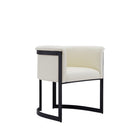 Manhattan Comfort Corso 26.38" Modern Faux Leather Upholstered Dining Chair - Cream-Unique Legs Frame the Item from Top to Bottom