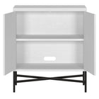 Hudson&Canal Brighton 28"W Accent Cabinet - White-Clean with a soft, dry cloth and no harsh chemicals or abrasive cleaning materials