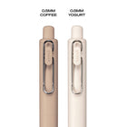 Uniball One P Retractable Gel Pens - 0.5mm - Black Ink - Coffee & Yogurt - 2 Pack-Functional & strong wire pocket clip opens wide for easy attachment to documents, folders or notebooks