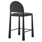 Modway Hayley Upholstered Fabric Counter Stools 2-Piece Set - Black/Anthracite-Fully Assembled