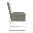 Manhattan Comfort Element 23.74" Modern Velvet Upholstered Dining Chair - Steel-High Back Seat with Clean Simplistic Comfort Armrest
