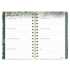 Blueline 17 Months Weekly/Monthly Planner - August to Dec - 8" H x 5" W - Verdant Design - Bilingual-Ruled weekly layout