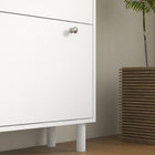 HOMCOM Shoe Cabinet with 3 Flip Drawers for 24 Pairs - White-Solid wood legs ensure support