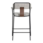 Zuo Couva Counter Stool - Grey Tweed - Set of 2-3 year limited warranty