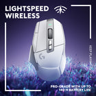 Logitech G502 X LIGHTSPEED Wireless Gaming Mouse - White-Lightspeed wireless: This wireless mouse features pro-grade connectivity, with an updated protocol achieving a 68 percent faster response rate than the previous generation and improved reliability