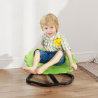 Qaba Flower-Shaped Kids Swivel Chair for Training Body Coordination - Green-Promotes balance for the left and right brain 
