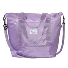 Nicci Travel Weekender Duffel Expandable Bag - Light Purple-Three front pockets 