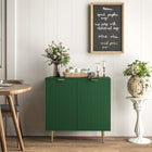 HOMCOM 31.5" L Sideboard Buffet Cabinet - Green-Fluted design adds a modern touch to interiors
