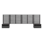Modway Render Wall Mount King Headboard and Modern Nightstands - Charcoal-Spacious Full-Glide Drawer
