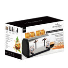 JS Gourmet Retro Rosewood Collection 4-Slice Toaster - Stainless Steel-Stainless steel body