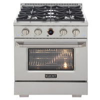 Kucht 30" KXP Series Dual Fuel Range Natural Gas - Stainless Steel-New Kucht Horus Digital Dial Thermostat