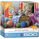 Eurographics Knittin Kittens Puzzle - 500 Pieces-Recycled board