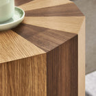 Modway Twirl Two-Toned Wood Veneer Side Table - Oak Walnut-Ships Fully Assembled