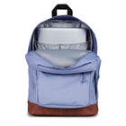JanSport Cool Student Backpack - Lavender Ash-PU leather bottom and trim details