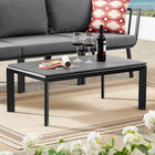 Modway Riverside Aluminum Outdoor Patio Coffee Table - Grey-Powder-Coated Aluminum Frame