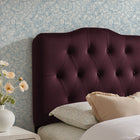Modway Annabel Stain-Resistant Performance Velvet Twin Headboard - Mulberry-7 Adjustable Mount Positions