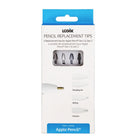 LOGiiX Apple Pencil Replacement Tips - Clear/White - 4 Pack-1 Year Limited Manufacturer Warranty