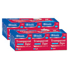 BAZIC Products Tape Refill - Transparent Tape - 3/4" x 1296" - 2 Packs of 12-Each roll measures 3/4" x 1000" Long