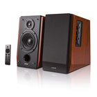 Edifier R1700BTs Multifunctional Active Bluetooth Bookshelf Speakers with Subwoofer Output - Brown-Experience rich lows and crisp, clear highs with our high-quality drivers and front facing bass reflex port. DSP and DRC support minimize distortion