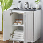 Modway Augusta 24" Bathroom Vanity - White/Black-8-Inch Centerset Holes