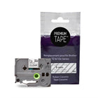 Premium Tape Compatible with Brother TZ-121, TZ121, TZe-121, TZe121 - Black / Clear - 9 mm-Color: Black / Clear