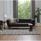 Modway Solvea Moroccan Trellis Shag Area Rug - 5 ft W x 8 ft L - Grey/Ivory-Gripping Jute Fabric Underside 