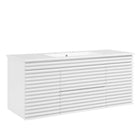Modway Render 48" Wall-Mount Bathroom Vanity - White-Mid-Century Modern Vanity