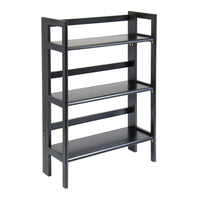 Winsome 3-Tier Folding and Stackable Shelf, Black-Double stack this shelf to create a wall unit.  Use it in the bathroom for your towels, in the kids room for their stuff toys or in an office for books or files.