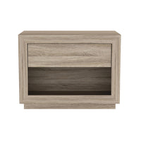 Manhattan Comfort Soren 32" Contemporary 1-Drawer Nightstand - Natural Oak-Crafted with high-quality wood grain laminate, offering the look of natural wood with enhanced durability