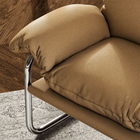 Modway Ansel Vegan Leather Accent Chair - Toast-Cantilever Design
