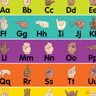 Teacher Created Resources Colorful Sign Language Alphabet Chart - 17" x 22"-Great use for classroom walls!