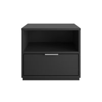 Nexera Hunter Nightstand - Black-Enhanced Storage Features:Additional storage space with a convenient drawer. Space over the drawer for extra storage