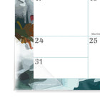Cambridge 2027 Desk Pad - 17" H x 22" W - Teal Garden - Bilingual-Daily blocks measure 2 3/4" x 2 1/4"