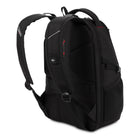 Swiss Gear ScanSmart Laptop Backpack - Black-Ergonomically contoured, padded shoulder straps with built-in suspension, breathable mesh fabric, sunglasses holder loop, and thumb-ring adjusters