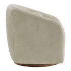 Modway Holland Swivel Vegan Leather Armchair - Mineral-Non-Marking Glides