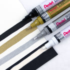 Pentel Paint Marker - Medium Point - Bullet Tip - 4 Colour Assorted Pack-Quick drying, designed for versatility across a range of surfaces. This includes metal, stone, glass, plastic, rubber, and paper.