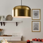 Modway Avenue 1-Light Pendant Light - Satin Brass-Height-Adjustable Braided Cable