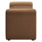 Modway Waverly Performance Velvet Bench - Brown-Adjustable Non-Marking Foot Pads