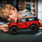 LEGO Technic Ford Bronco SUV Kids Toy Car-Iconic details - This model car kit features a striking red color scheme with black detailing, creating a LEGO car to display until it’s time for the next adventure