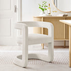 Modway Winslow Barrel Performance Velvet Dining Chair - Alabaster-Fully Assembled