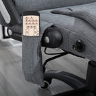 Vinsetto Massage Office Chair with 6-Point Vibration - Grey-Adjustable seat height can match your desk or your sitting habit