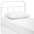 Modway Serena Twin Steel Headboard - White-Non-Marking Foot Caps
