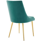 Modway Viscount Modern Accent Performance Velvet Dining Chair - Teal-Dense Foam Padding