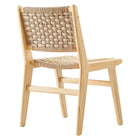 Modway Saoirse Woven Rope Wood Dining Side Chair - Natural - 2 Pack-9