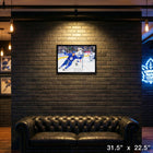 Auston Matthews Toronto Maple Leafs Celebration - Framed Canvas - 31" x 22"-Finished size: 31.5x22.5