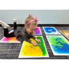 Kore Design Liquid Floor Tiles - Assorted Colors - Squares - 12" x 12" x 0.2" - Set of 9-Vibrant liquid floor tiles: Providing a genuine sensory experience, these floor activity mats are adored by kids. Filled with non-toxic liquid, they dynamically change colors as you step, press down, or hop along, offering endless colorful fun