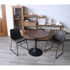 Brassex Caden Visiting Chair - Set of 2 - Vintage Brown-Unique zigzag stitching pattern